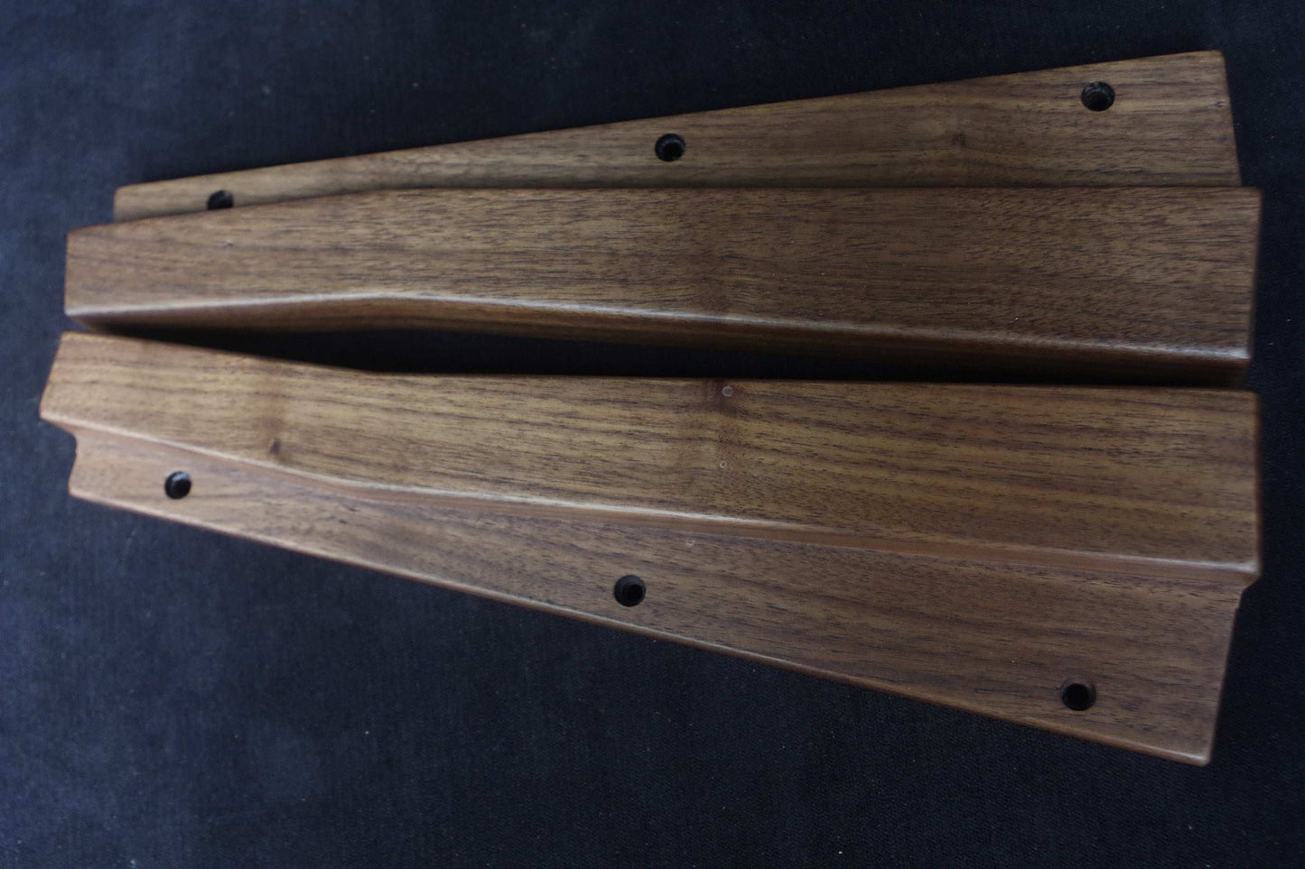 Oberheim Matrix 6 analog synthesizer walnut wooden side panels.