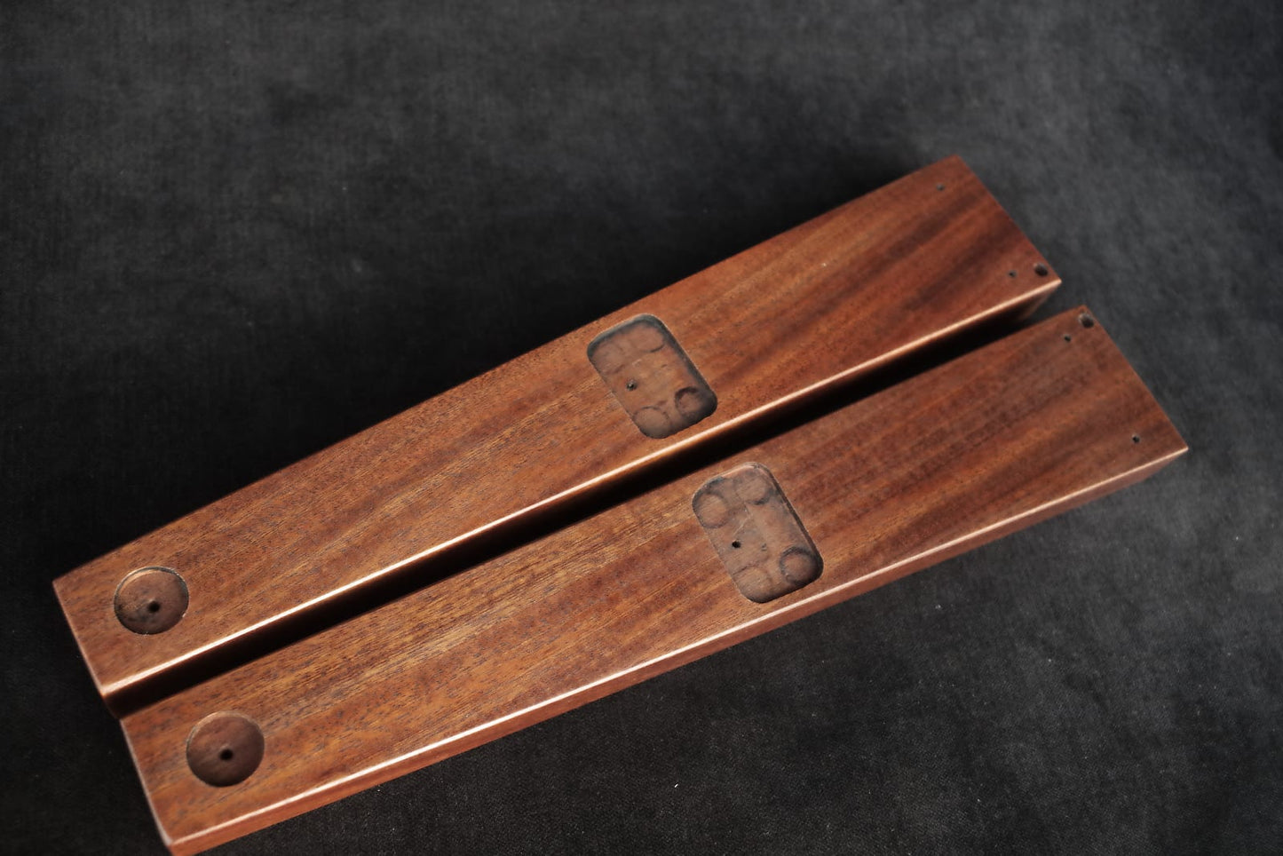 Akai AX 60 synthesizer Side Panels Wooden Ends Mahogany Wood