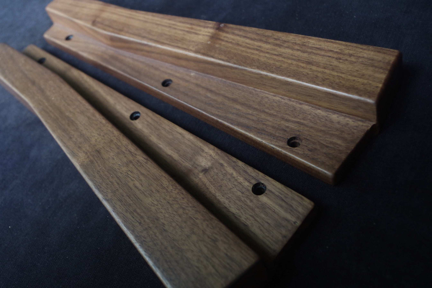 Oberheim Matrix 6 analog synthesizer walnut wooden side panels.