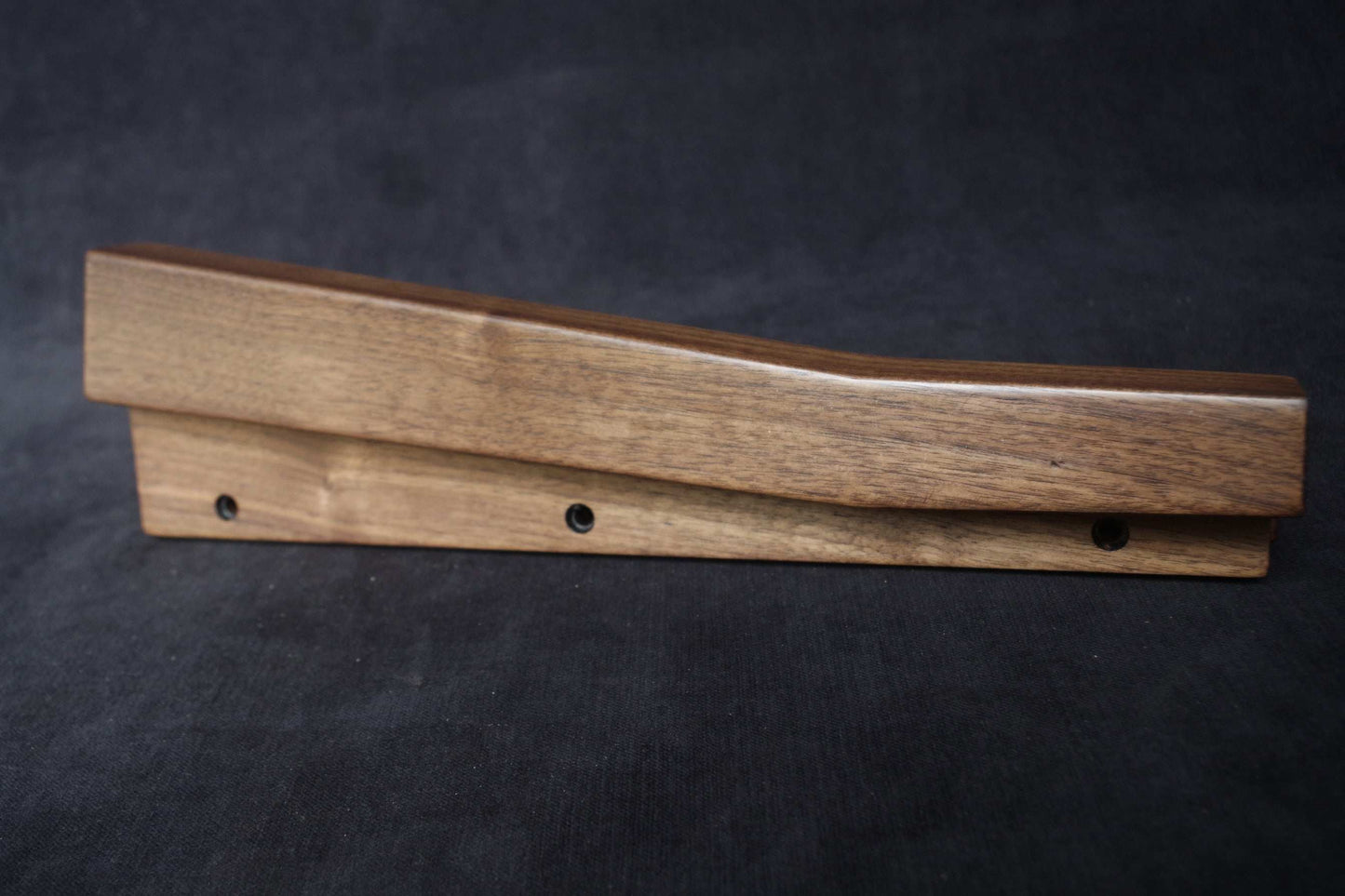 Oberheim Matrix 6 analog synthesizer walnut wooden side panels.