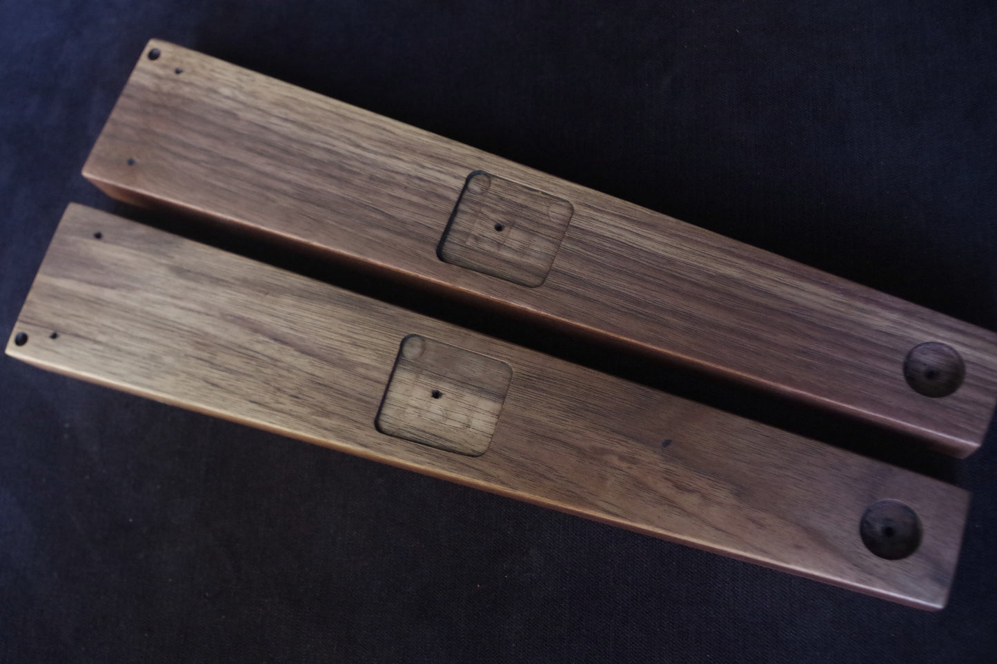 Yamaha DX5 walnut side panels and Akai AX60 walnut side panels